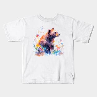 bear watercolor Kids T-Shirt